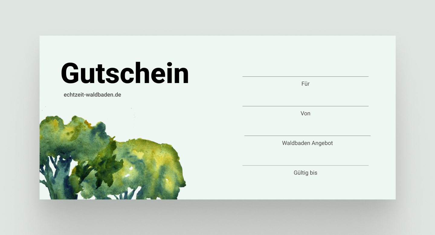 echtzeit waldbaden gutschein rückseite